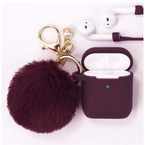 Burgundy Apple AirPod Case